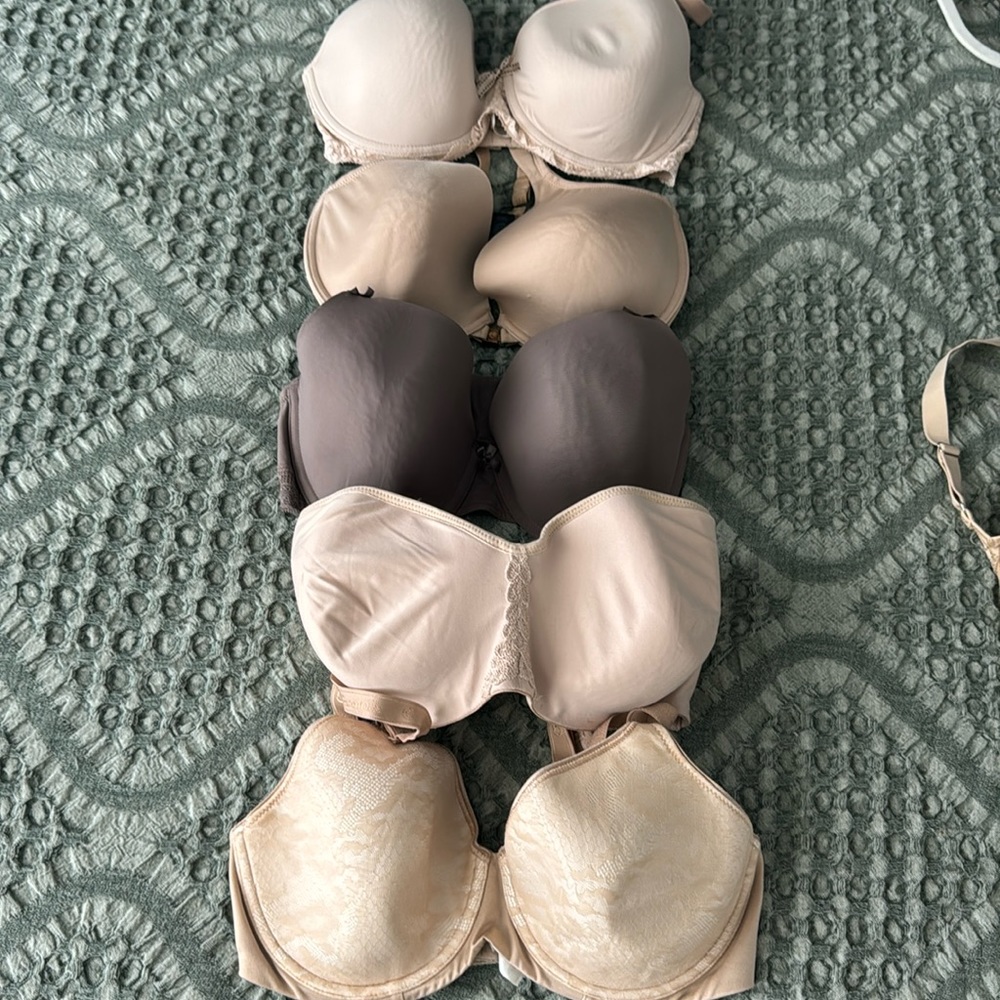 Lot of 5 32DD (32E) bras Chantelle Felina Natori Wacoal EUC